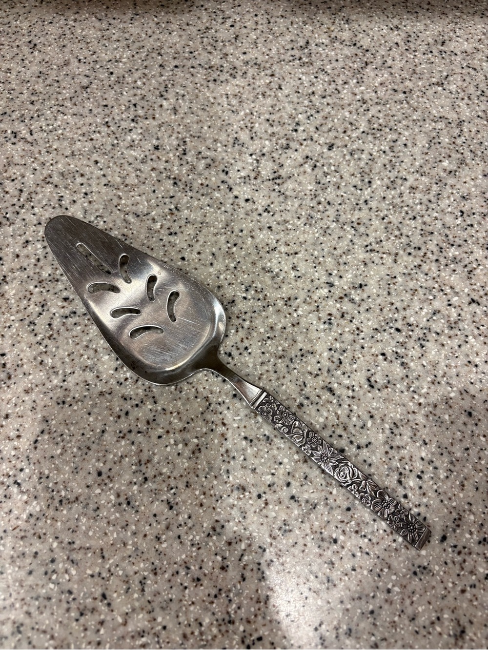 Vintage stainless steel pie and cake server